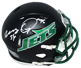 QUINNEN & QUINCY WILLIAMS SIGNED NEW YORK JETS BLACK SPEED MINI HELMET BECKETT