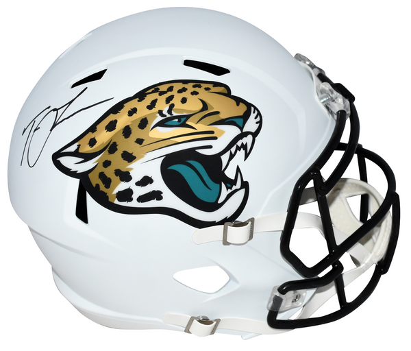 TREVOR LAWRENCE SIGNED JACKSONVILLE JAGUARS WHITE FULL SIZE HELMET FANATICS