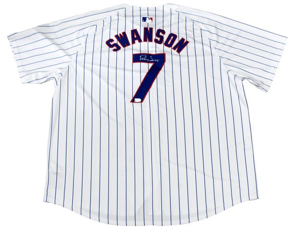 DANSBY SWANSON SIGNED CHICAGO CUBS #7 WHITE NIKE LIMITED JERSEY MLB AUTH