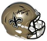 ALVIN KAMARA AUTOGRAPHED NEW ORLEANS SAINTS FULL SIZE SPEED HELMET BECKETT