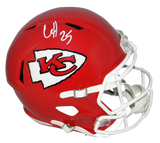 CLYDE EDWARDS-HELAIRE SIGNED KANSAS CITY CHIEFS FULL SIZE SPEED HELMET BECKETT