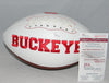 MARSHON LATTIMORE AUTOGRAPHED SIGNED OHIO STATE BUCKEYES WHITE LOGO FOOTBALL JSA