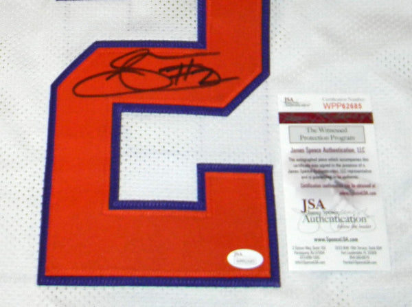 SAMMY WATKINS SIGNED AUTOGRAPHED CLEMSON TIGERS #2 WHITE JERSEY JSA