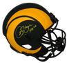 ISAAC BRUCE AUTOGRAPHED ST LOUIS RAMS ECLIPSE SPEED FULL SIZE HELMET W/ HOF 20