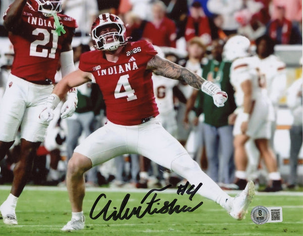 AIDEN FISHER AUTOGRAPHED INDIANA HOOSIERS VS MIAMI 8x10 PHOTO BECKETT