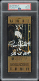 JIM PLUNKETT SIGNED 1981 SUPER BOWL XV 15 TICKET OAKLAND RAIDERS EAGLES PSA 8