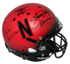 ERIC CROUCH MIKE ROZIER JOHNNY RODGERS SIGNED NEBRASKA HEISMANS RED F/S HELMET