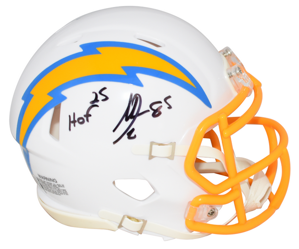 ANTONIO GATES SIGNED LOS ANGELES CHARGERS SPEED MINI HELMET W/ HOF 25
