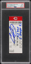 CHASE BURNS SIGNED MLB DEBUT TICKET 6/24/25 CINCINNATI REDS PSA 9 AUTO 10