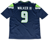 KENNETH WALKER III SIGNED SEATTLE SEAHAWKS #9 NAVY NIKE JERSEY BECKETT