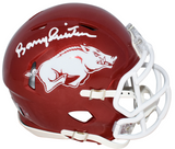 BARRY SWITZER SIGNED ARKANSAS RAZORBACKS SPEED MINI HELMET BECKETT