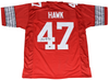 AJ HAWK AUTOGRAPHED OHIO STATE BUCKEYES #47 RED JERSEY BECKETT