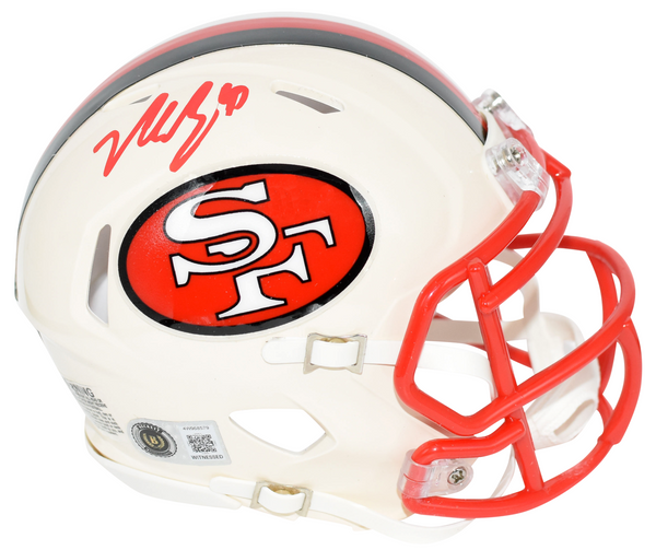 NICK BOSA AUTOGRAPHED SAN FRANCISCO 49ERS RETRO SPEED MINI HELMET BECKETT