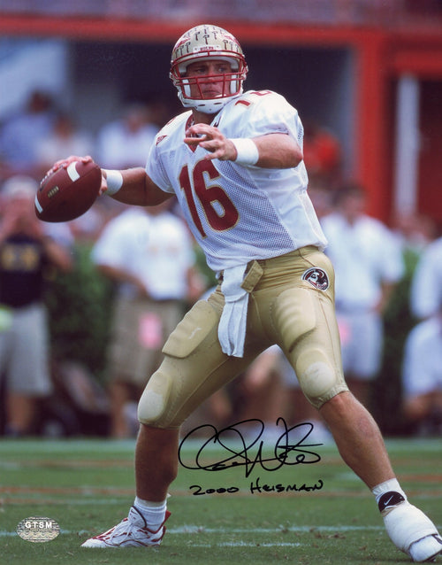 CHRIS WEINKE SIGNED FLORIDA STATE SEMINOLES 8x10 PHOTO W/ 2000 HEISMAN