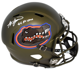 STEVE SPURRIER SIGNED FLORIDA GATORS SWAMP FULL SIZE SPEED HELMET W/ 66 HEISMAN