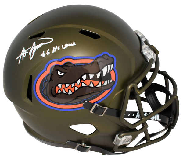 STEVE SPURRIER SIGNED FLORIDA GATORS SWAMP FULL SIZE SPEED HELMET W/ 66 HEISMAN
