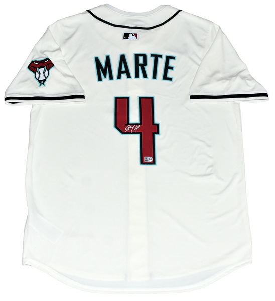 KETEL MARTE AUTOGRAPHED ARIZONA DIAMONDBACKS #4 NIKE LIMITED JERSEY MLB AUTH