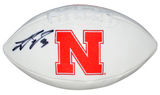 TAYLOR MARTINEZ SIGNED NEBRASKA CORNHUSKERS WHITE LOGO FOOTBALL COA