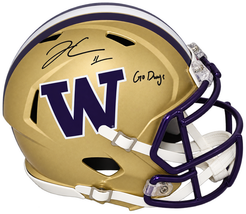 JONAH COLEMAN SIGNED WASHINGTON HUSKIES FULL SIZE SPEED HELMET BECKETT