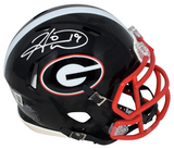 HINES WARD AUTOGRAPHED GEORGIA BULLDOGS BLACK SPEED MINI HELMET BECKETT