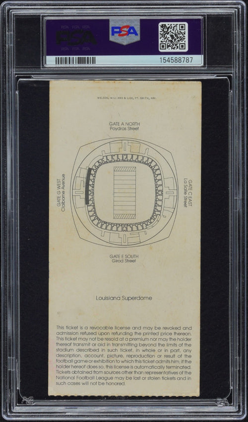 RANDY WHITE SIGNED 1978 SUPER BOWL XII 12 TICKET DALLAS COWBOYS PSA AUTO 10