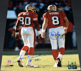 JERRY RICE & STEVE YOUNG SIGNED SAN FRANCISCO 49ERS 16x20 PHOTO - HOLOS