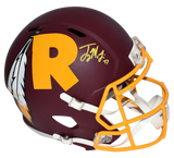 TERRY McLAURIN SIGNED WASHINGTON REDSKINS COMMANDERS FULL SIZE AMP HELMET BAS