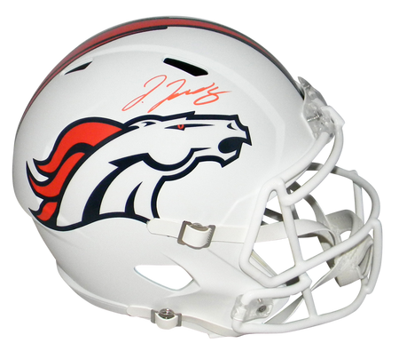 JERRY JEUDY AUTOGRAPHED DENVER BRONCOS ECLIPSE SPEED MINI HELMET BECKETT