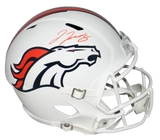 JERRY JEUDY AUTOGRAPHED DENVER BRONCOS FLAT WHITE FULL SIZE SPEED HELMET BECKETT