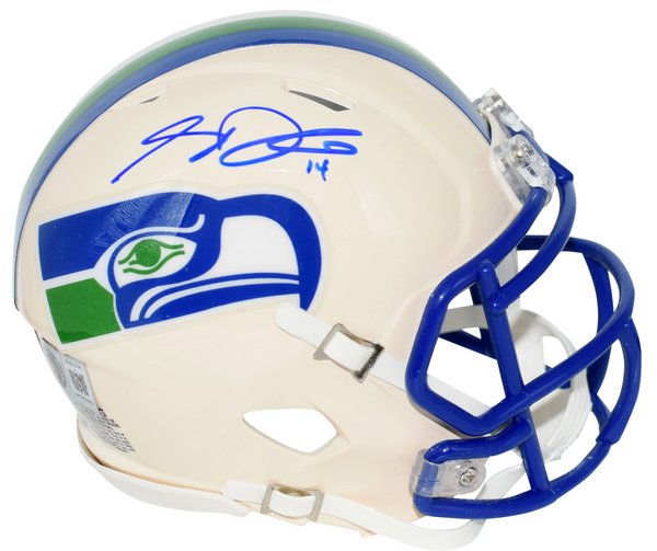 SAM DARNOLD SIGNED SEATTLE SEAHAWKS RETRO SPEED MINI HELMET BECKETT