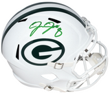 JOSH JACOBS SIGNED GREEN BAY PACKERS WHITE ALT FULL SIZE SPEED HELMET JSA