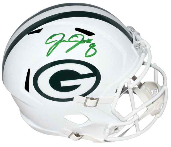 JOSH JACOBS SIGNED GREEN BAY PACKERS WHITE ALT FULL SIZE SPEED HELMET JSA