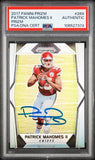PATRICK MAHOMES SIGNED 2017 PANINI PRIZM ROOKIE RC #269 AUTO PSA AUTHENTIC