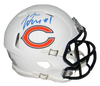 JUSTIN FIELDS AUTOGRAPHED SIGNED CHICAGO BEARS WHITE SPEED MINI HELMET BECKETT