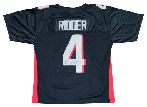 DESMOND RIDDER AUTOGRAPHED ATLANTA FALCONS #4 BLACK ROOKIE JERSEY BECKETT