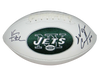 VINNY TESTAVERDE & WAYNE CHREBET AUTOGRAPHED SIGNED NEW YORK JETS LOGO FOOTBALL