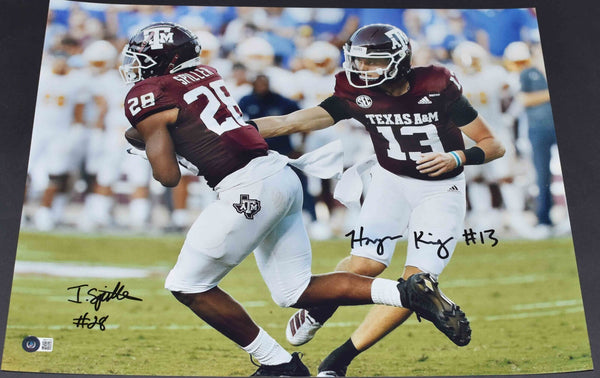 HAYNES KING & ISAIAH SPILLER AUTOGRAPHED TEXAS A&M AGGIES 16x20 PHOTO BECKETT