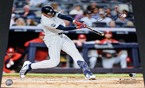 GEORGE LOMBARD JR SIGNED NEW YORK YANKEES 1ST HR 16x20 PHOTO BECKETT