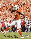 DEMARVION OVERSHOWN SIGNED TEXAS LONGHORNS 8X10 PHOTO BECKETT
