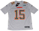 PATRICK MAHOMES SIGNED KANSAS CITY CHIEFS GRAY NIKE SUPER BOWL LVII JERSEY BAS