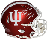 AIDEN FISHER SIGNED INDIANA HOOSIERS AUTHENTIC HELMET W/ 2025 NATIONAL CHAMPS