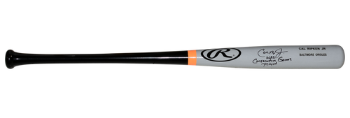 CAL RIPKEN JR SIGNED BALTIMORE ORIOLES RAWLINGS BAT W/ 2632 CONSECUTIVE GAMES