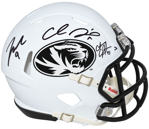 CHASE DANIEL JEREMY MACLIN COFFMAN SIGNED MISSOURI TIGERS WHITE FULL SIZE HELMET