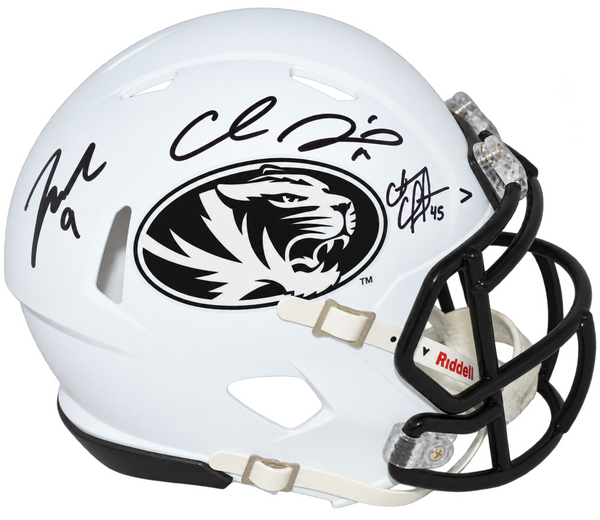 CHASE DANIEL JEREMY MACLIN COFFMAN SIGNED MISSOURI TIGERS WHITE FULL SIZE HELMET