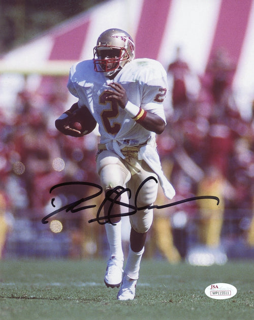 DEION SANDERS AUTOGRAPHED FLORIDA STATE SEMINOLES 8x10 PHOTO JSA