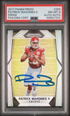 PATRICK MAHOMES SIGNED 2017 PANINI SILVER PRIZM ROOKIE #269 AUTO RC PSA 8