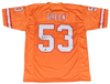 HUGH GREEN SIGNED TAMPA BAY BUCCANEERS BUCS #53 ORANGE JERSEY BECKETT