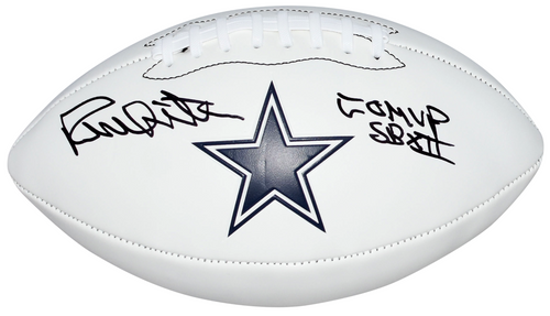 RANDY WHITE AUTOGRAPHED DALLAS COWBOYS LOGO FOOTBALL W/ CO-MVP SB XII
