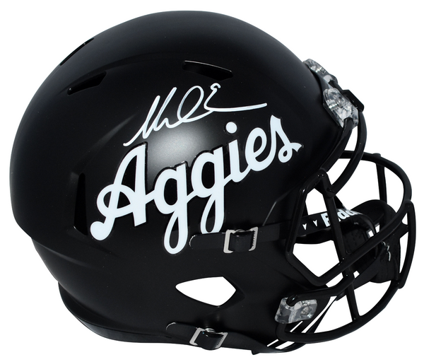 MIKE EVANS AUTOGRAPHED TEXAS A&M AGGIES BLACK FULL SIZE SPEED HELMET BECKETT