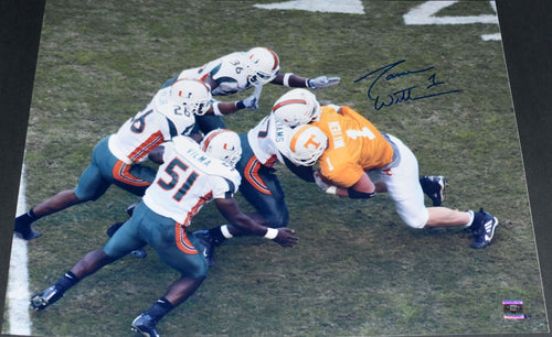 JASON WITTEN SIGNED TENNESSEE VOLUNTEERS VS MIAMI 16x20 PHOTO HOLO